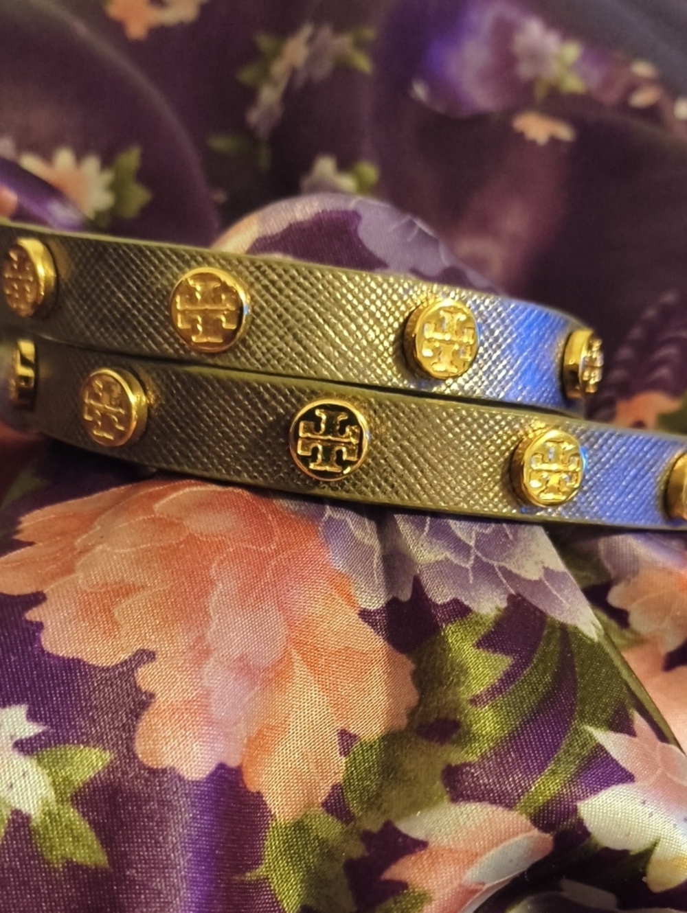 Tory Burch Goldtone Leather Wrap Bracelet NWOT